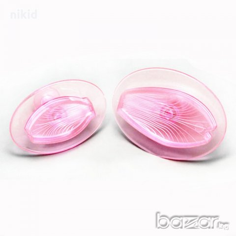 2 бр лале релефни пластмасови форми с бутало за направа цвете с фондан украса декорация форма резец, снимка 2 - Форми - 20926363