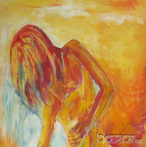 Златното момиче, oil on canvas painting, Мима / Art by MiMa - картина с маслени бои , снимка 2 - Картини - 13046451