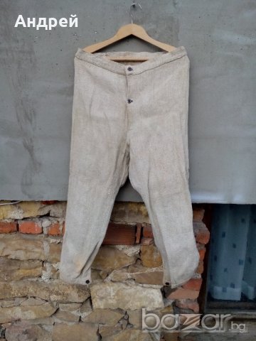 Старинен ленен панталон, снимка 1 - Антикварни и старинни предмети - 19877932