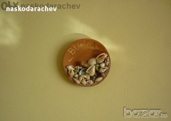Керамична чиния сувенир от Бургас България, снимка 3 - Декорация за дома - 11872297