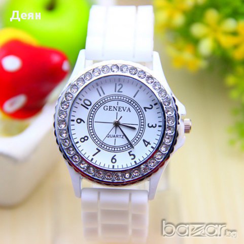 Дамски часовник geneva с камъчета, снимка 3 - Дамски - 13299824
