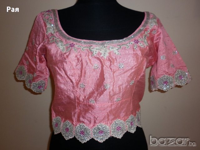 Индийско  Сари + блуза , снимка 13 - Рокли - 16273634