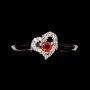 Сребърен пръстен със сапфир и циркони,, снимка 1 - Пръстени - 26025951