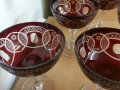 сервиз кристални чаши цветен кристал, снимка 3