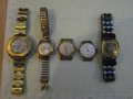 Лот от ръчни дамски позлатени швейцарски часовници - 5 бр., снимка 1 - Дамски - 7625915