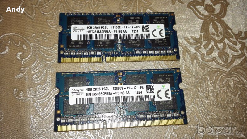 8GB DDR3/DDR3L KIT - 2x4GB 1333/1600mhz pc 10600/12800 за лаптоп , снимка 1