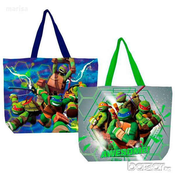 Чанта за плаж костенурките нинджа. плажна чанта TNMT - 1177, снимка 1