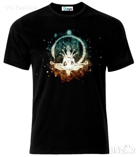 Мъжка тениска Alien Zen Japanese Buddhism Art T-Shirt, снимка 1