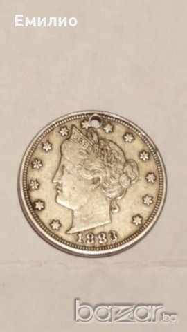 USA 5 Cents Nickel 1883 w/cents, снимка 3 - Нумизматика и бонистика - 20069668