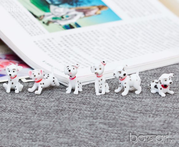 мини Далматинци далматинец куче малки кученца PVC 6 бр фигурки топери за игра украса торта играчки 