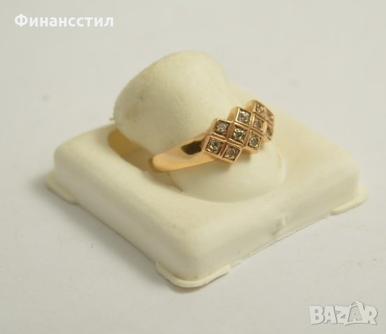 *златен пръстен 43540-4, снимка 2 - Пръстени - 23650674