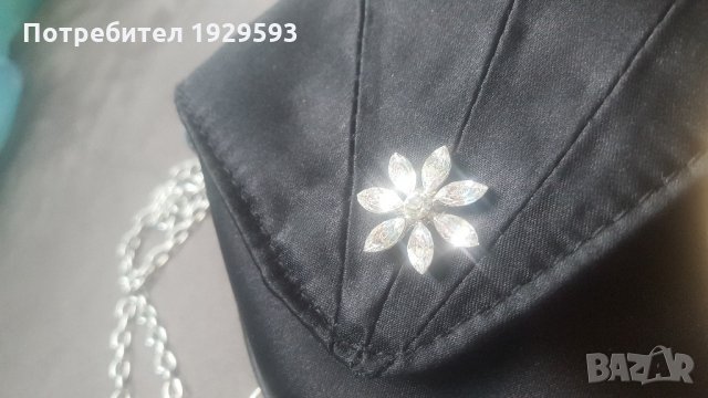 Черна стилна чантичка, снимка 2 - Чанти - 21641123