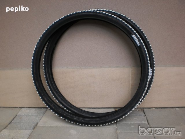 Продавам колела внос от Германия предна и задна външни гуми MITAS OCELOT 29 цола с два бели канта, снимка 12 - Части за велосипеди - 16031377