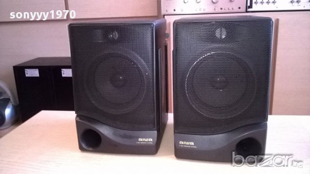 Aiwa 2 way speaker system 2бр-22х16х14см-внос швеицария, снимка 2 - Тонколони - 17832025