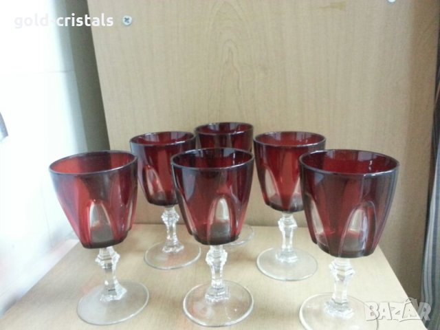 Френски кристални чаши за вино , снимка 8 - Антикварни и старинни предмети - 22117719