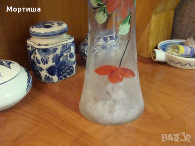 Великолепна ваза арт деко ръчно рисувана ваза, снимка 4 - Декорация за дома - 24264273