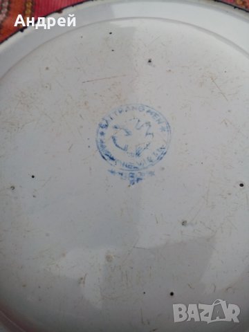 Стара емайлирана паница #3, снимка 4 - Антикварни и старинни предмети - 24267208