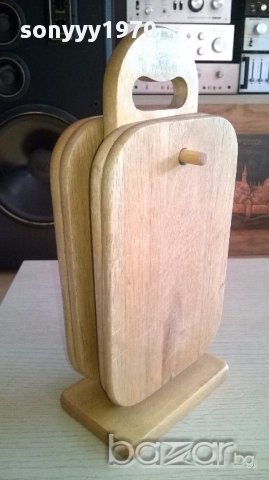 Дъски за рязане с поставка-32х15х10см-внос швеицария, снимка 4 - Други - 16784875