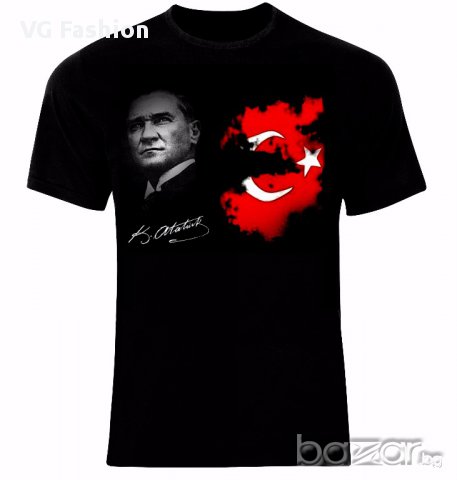 Турция Mustafa Kemal Atatürk Turkey Тениска Мъжка/Дамска S до 2XL