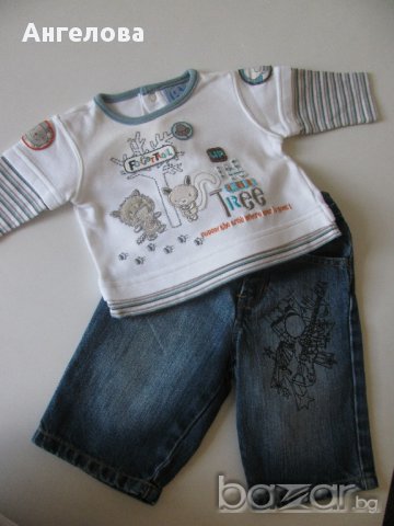 Нови модерни дънки Gap и блузка, снимка 6 - Бебешки блузки - 11905338