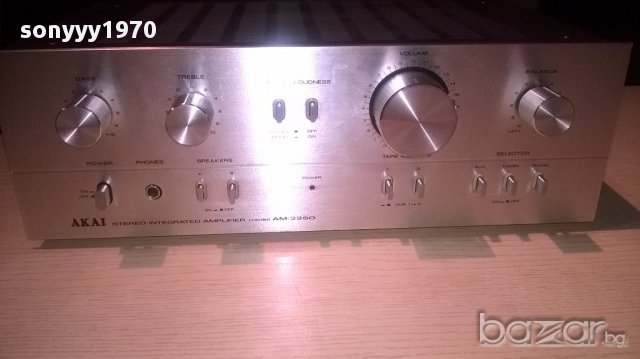 Akai-stereo amplifier-made in japan-внос швеицария, снимка 1 - Ресийвъри, усилватели, смесителни пултове - 12629685
