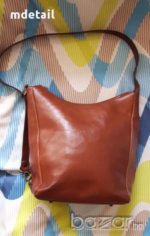 MUSKA - кафява чанта от естествена кожа, снимка 4 - Чанти - 17666759