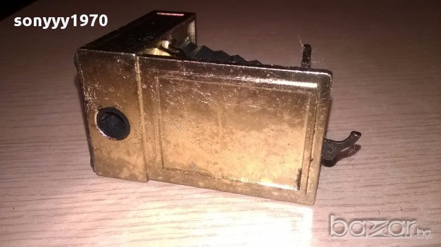 Мини ретро колекция-златно фото-бронз/месинг-7х5х4см-внос швеицария, снимка 7 - Антикварни и старинни предмети - 17467747