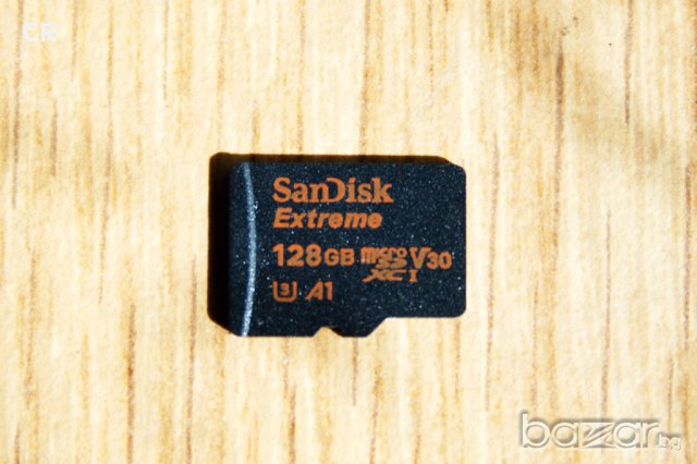 SanDisk Extreme microSDXC 128GB 100MB/s UHS-I U3 V30 A1 карта памет за 4К видео , снимка 1 - Карти памет - 20962693