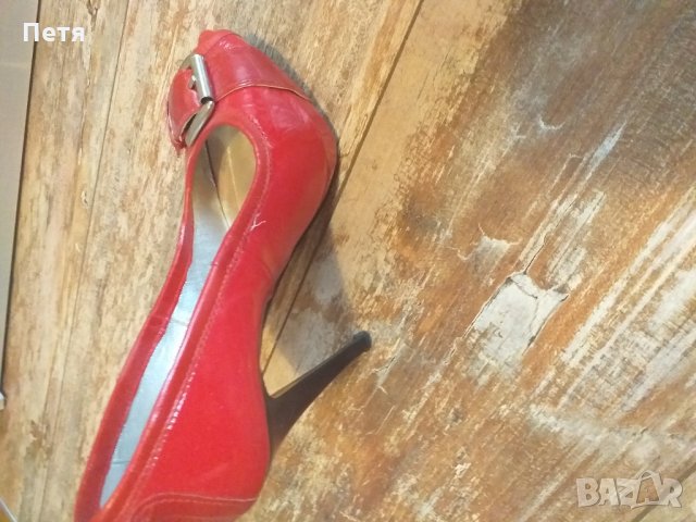 Обувки естествен лак и кожа, снимка 2 - Дамски елегантни обувки - 24224096
