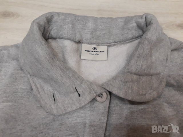 Детско сиво горнище за момиче марка Tom Tailor, снимка 3 - Детски якета и елеци - 23570053
