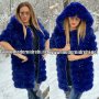 Дамско луксозно палто с качулка от лисица код 563, снимка 1 - Палта, манта - 23570147