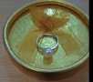 Нежен пръстен с естествена перла, снимка 1 - Пръстени - 23475638