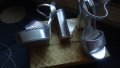Сребристи сандали + чанта(тип клъч), снимка 3