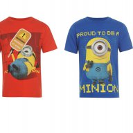 детски тениски от Англия с Миньони-в два цвята-размер-5-6г, снимка 1 - Детски тениски и потници - 10720709