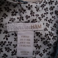 дънков бебешки сукман от H&M, снимка 4 - Панталони и долнища за бебе - 21368749