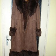 Дълъг дамски кожен кожух (палто), снимка 1 - Палта, манта - 11873393