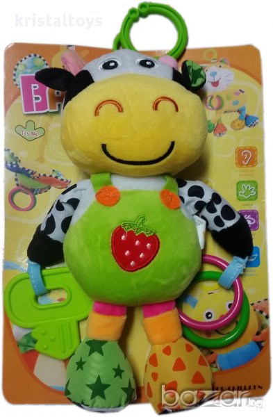 Плюшена музикална играчка за кошара или количка с форма на весело животно 237800, снимка 1