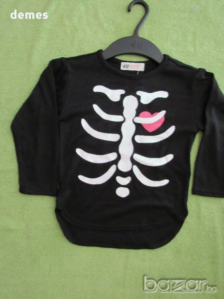 Блуза за момиче Н&М с ефекти размер 98/104 и 110/116, нова , снимка 1