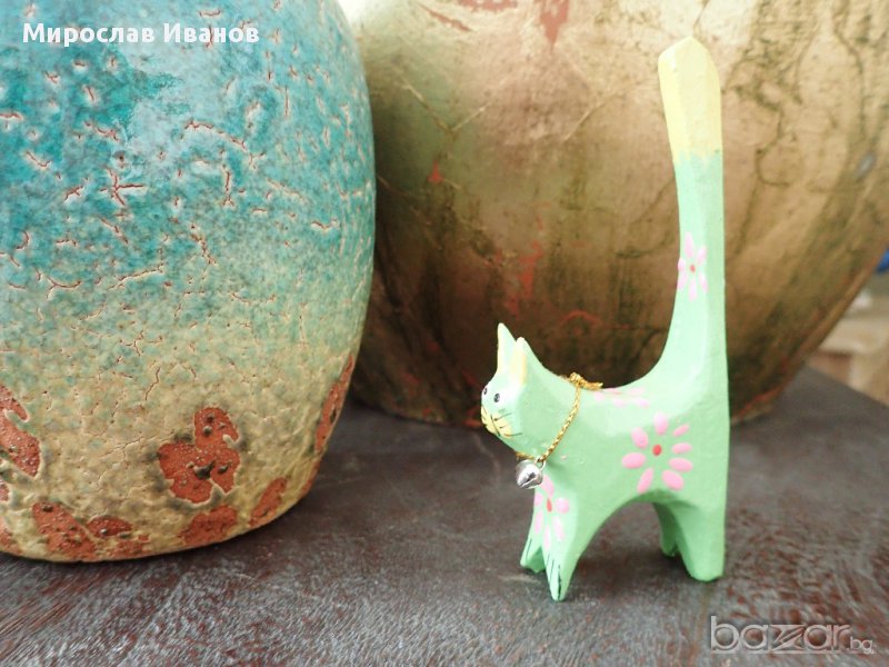 дървена котка, снимка 1