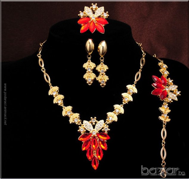 КОМПЛЕКТ – ЗЛАТО И РУБИНИ, снимка 1