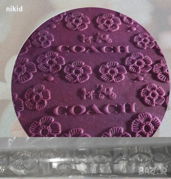 Coach релефна текстурна точилка за фондан украса торта сладки, снимка 1
