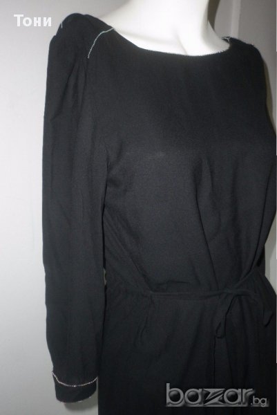 Черна рокля - туника НМ H&M със златист кант , снимка 1