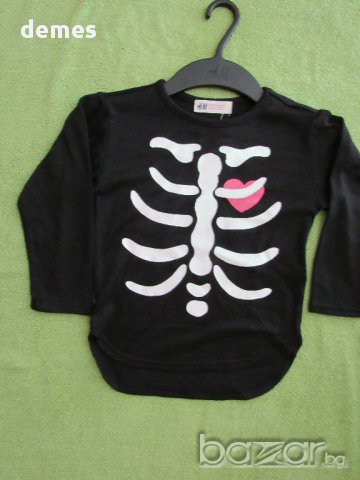 Блуза за момиче Н&М с ефекти размер 98/104 и 110/116, нова 