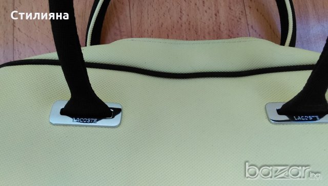 Lacoste оригинална дамска жълта чанта от PVC, снимка 5 - Чанти - 18393840