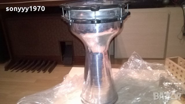 ГОЛЯМА Тарамбука метална алуминиева/инокс-40х25см-нова