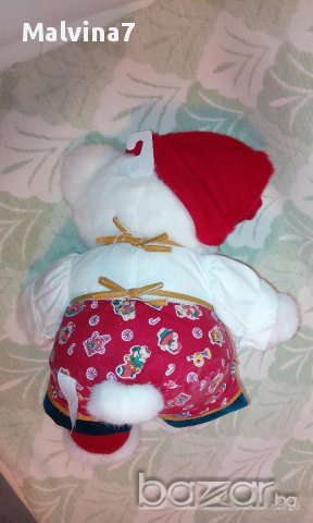 Коледно плюшено мече от 1995 г., снимка 3 - Плюшени играчки - 17022391