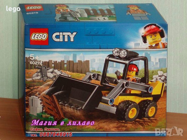 Продавам лего LEGO CITY 60219 - Строителен товарач