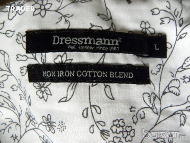 Мъжка риза DRESSMAN, размер L, снимка 2 - Ризи - 18191801