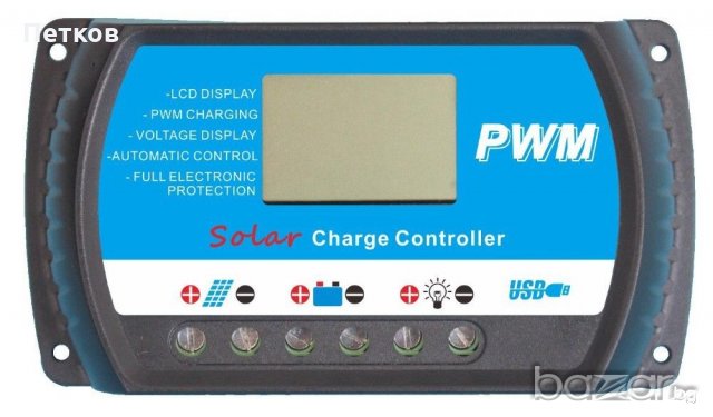 Контролер за соларен панел с LCD дислей - 30А 12/24V., снимка 3 - Други стоки за дома - 19203578