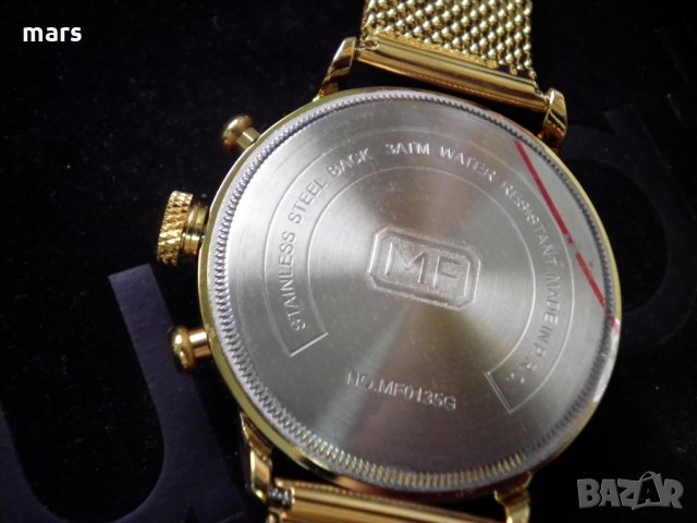 Мъжки позлатен часовник хронограф, снимка 3 - Мъжки - 21596642